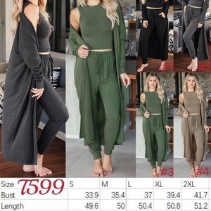 Size large tan lounge set